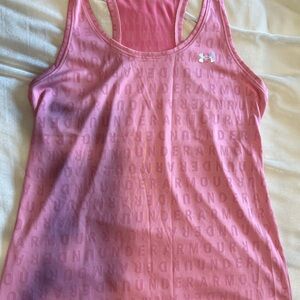 Under Armour UA Velocity Wordmark Jacquard Pink Workout Tank Size Women’…